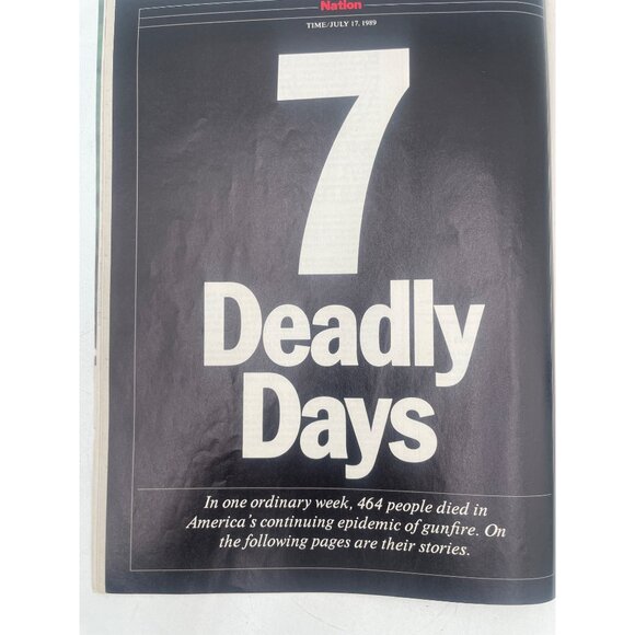Time Magazine July 17 1989 Gun Violence Epidemic & Luxury Cars Abortion - Picture 3 of 7